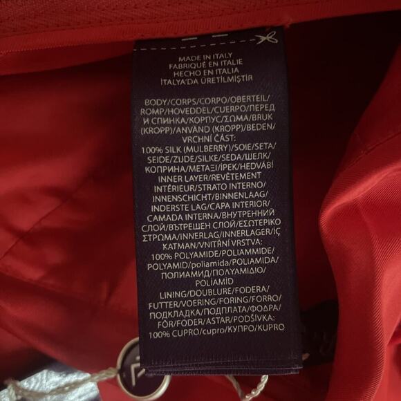 Ralph Lauren Collection Silk Red Bow Train Faille Blouse Bustier Top Corset $3k - Picture 11 of 16